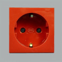 MK Electric Модуль электрический одинарный красный, 220В, 50х50 мм