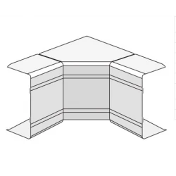 ДКС 80х40мм Угол внутренний изменяемый (70-120°), белый