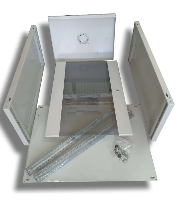 Серверный шкаф настенный 18U 600x350 металл/стекло разборной